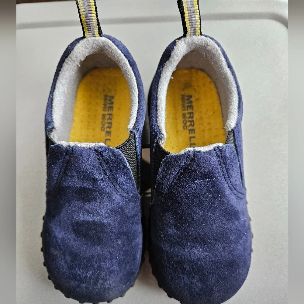 Merrell Jr. Jungle Mocs, Infant Size 8, Navy, Slip-ons
